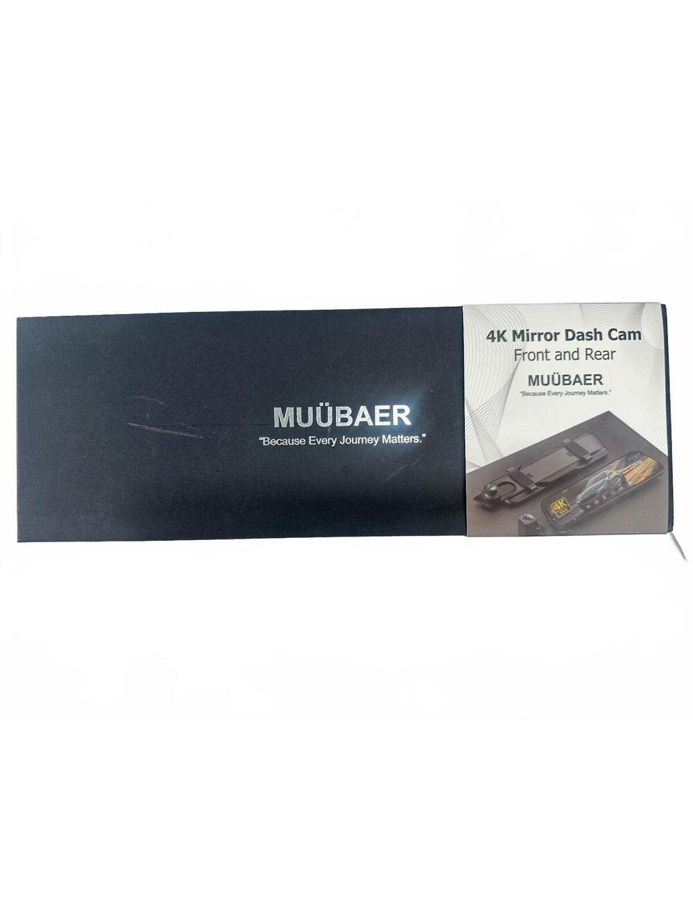 MUÜBAER 4K UHD Mirror Dash Cam Front & Rear 10” Touch Screen | New Open Box